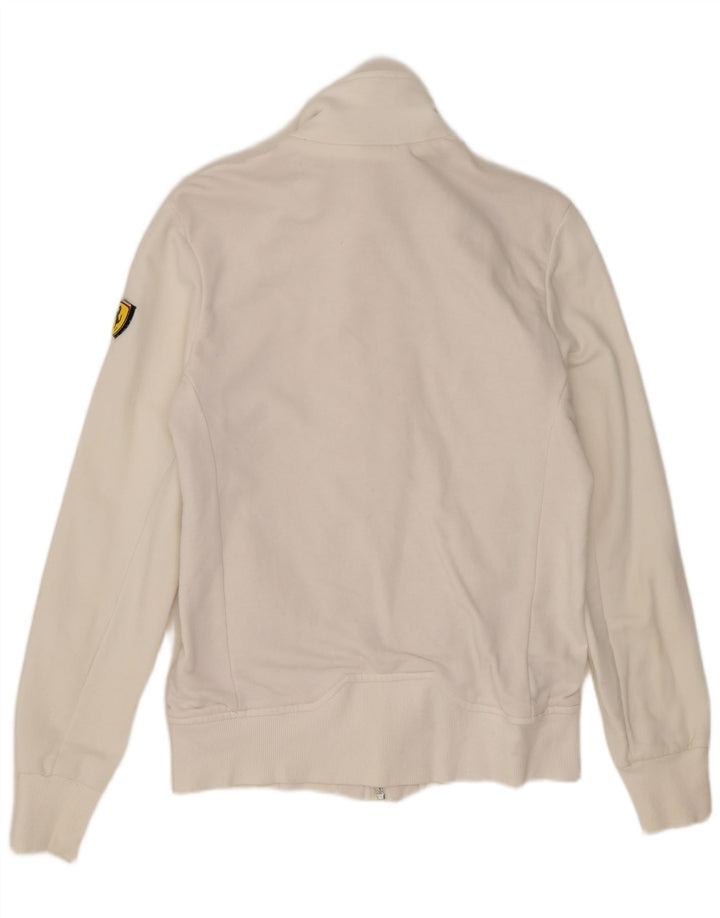Puma Herren-Trainingsanzug-Oberteil, Jacke, Größe S, weiße Baumwolle