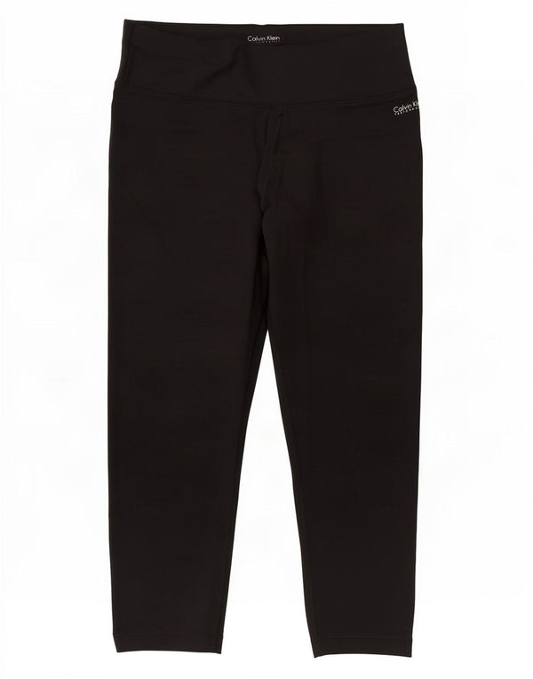 Calvin Klein Damen Capri-Leggings UK 12 Medium Schwarz