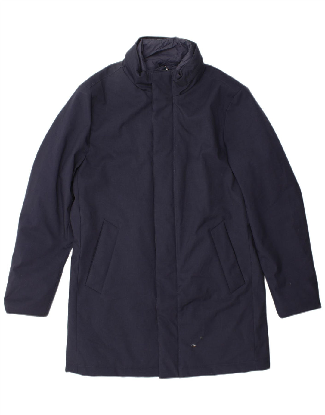 Boggi Herren-Windbreaker-Mantel UK 38 Mittelmarineblaues Polyester
