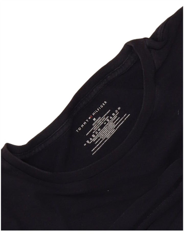 Tommy Hilfiger Herren-T-Shirt-Oberteil aus Baumwolle in mittlerem Marineblau