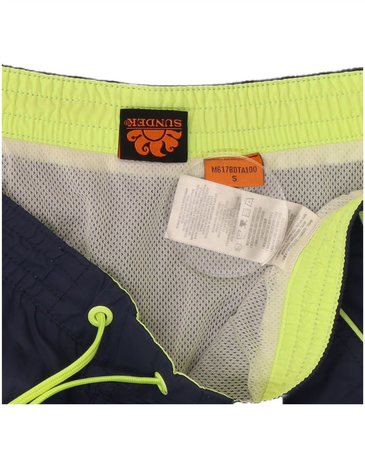 Sundek Herren-Badeshorts, klein, marineblau, Nylon, Strand