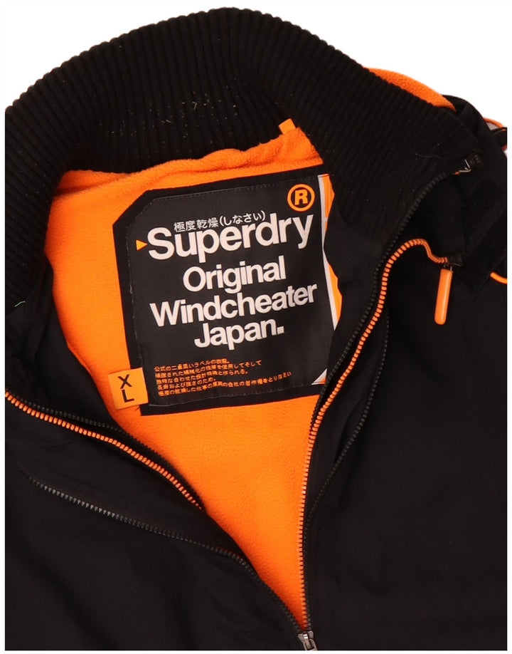 SUPERDRY Herren The Windcheater Graphic Windjacke UK 42 XL Schwarz