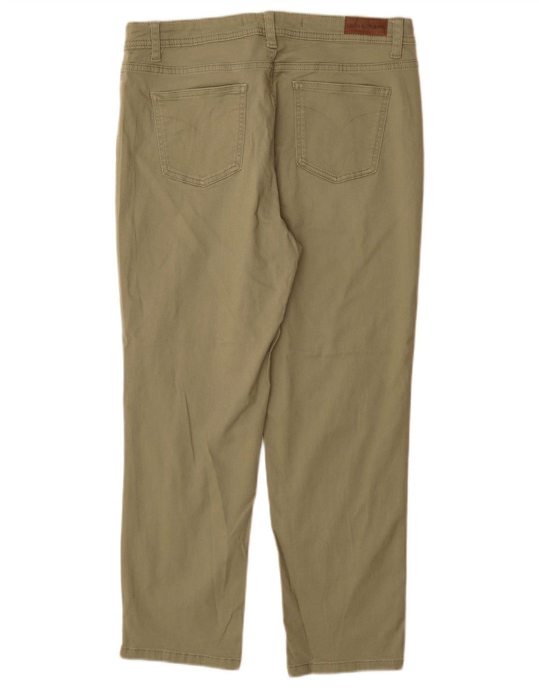 CALVIN KLEIN Damen Tapered Freizeithose US 10 Large W30 L27 Grün