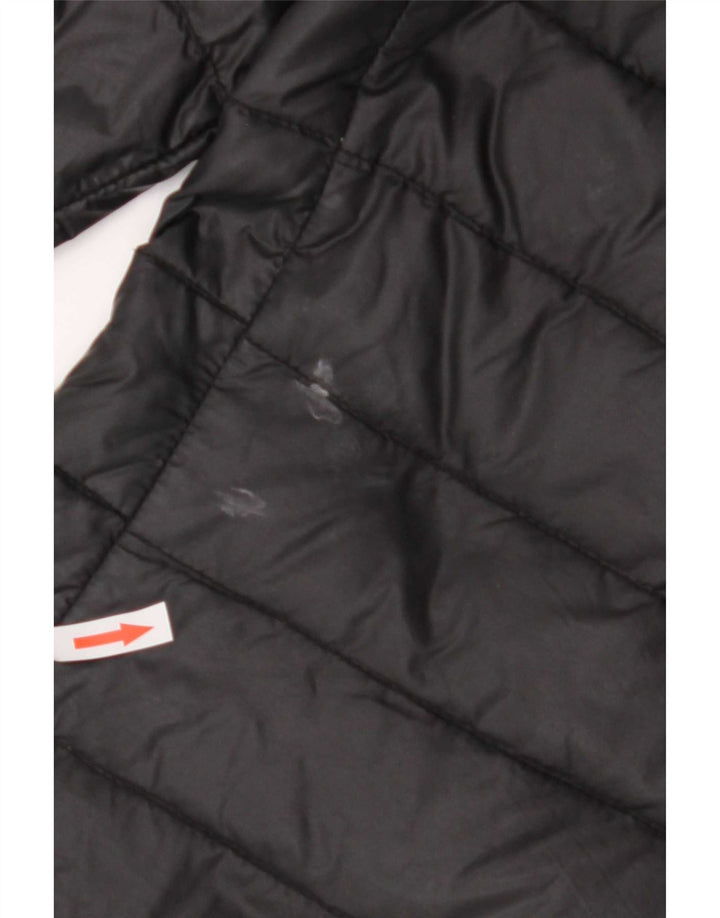 Puffa Wattierter Damenmantel mit Kapuze, UK 8, Small, schwarzes Nylon