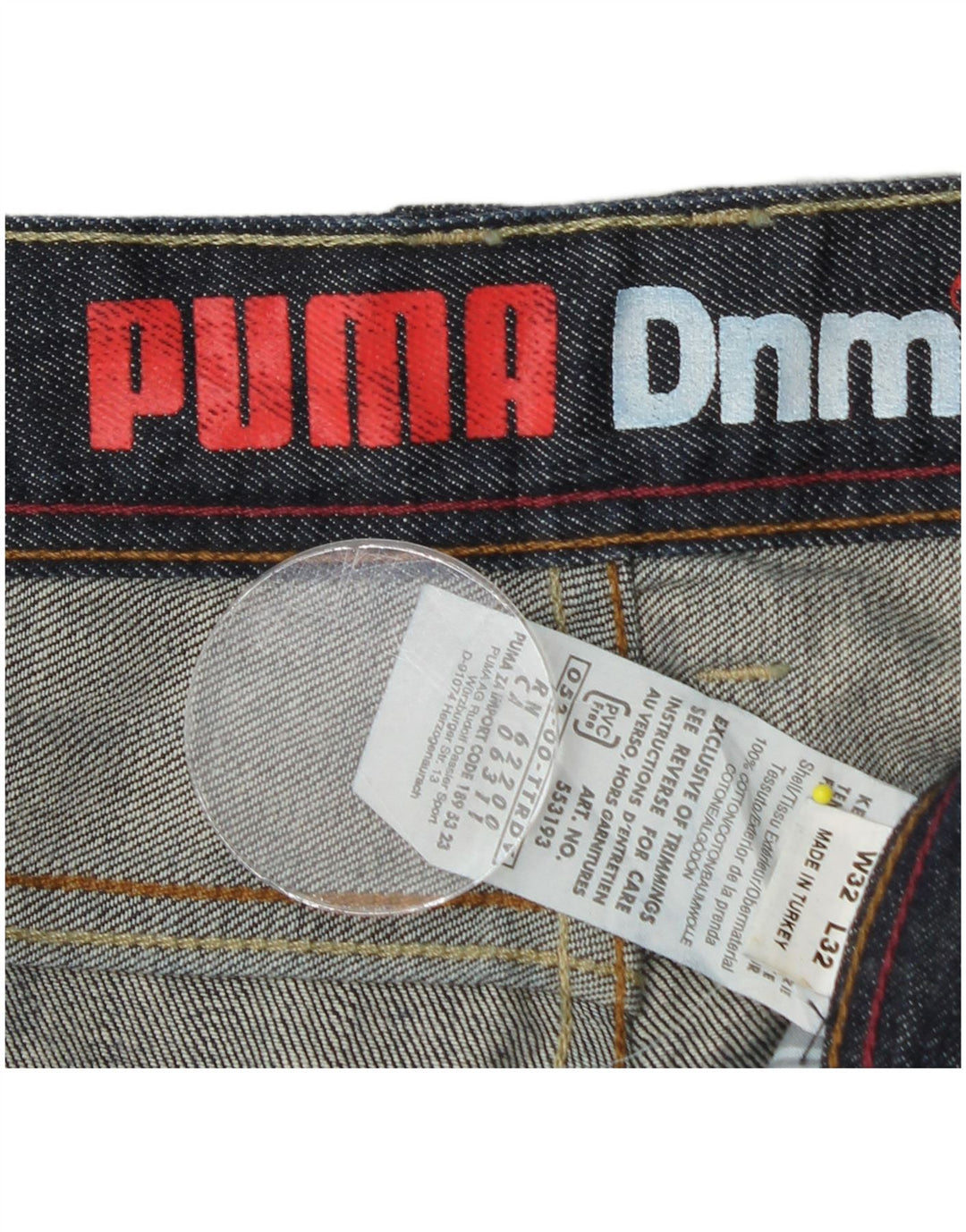 Puma Herren Straight Jeans W32 L28 Marineblau Baumwolle