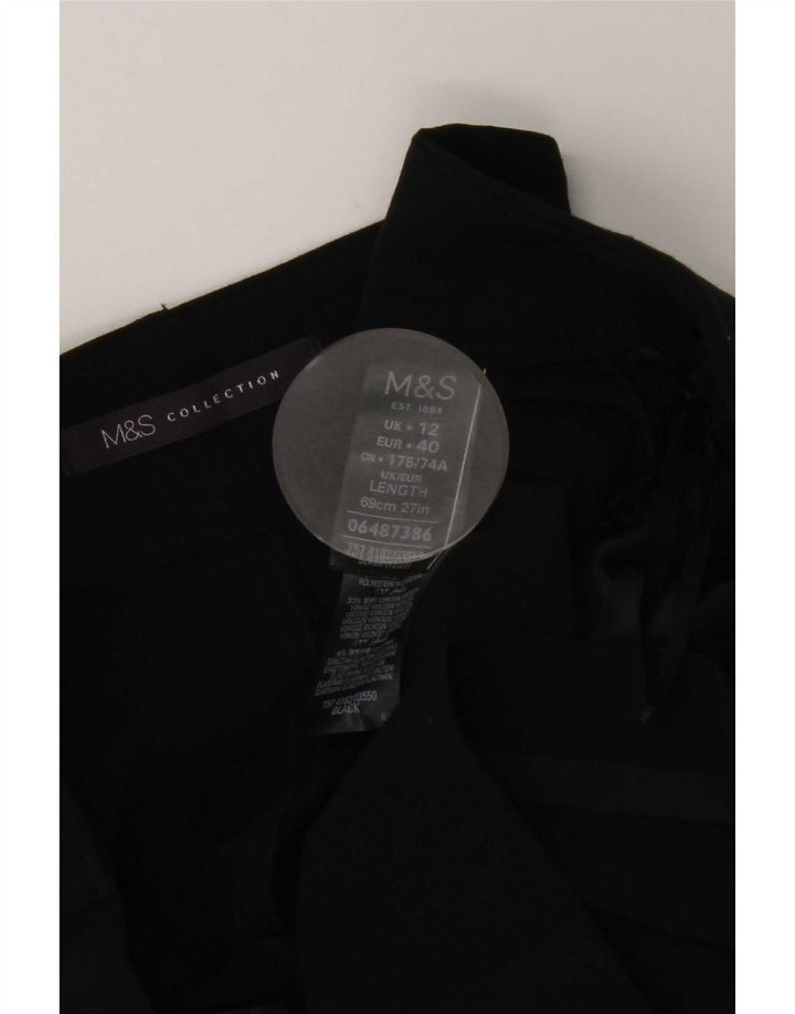 Marks & Spencer Damen Bleistiftrock UK 12 Medium W30 Schwarz Polyester