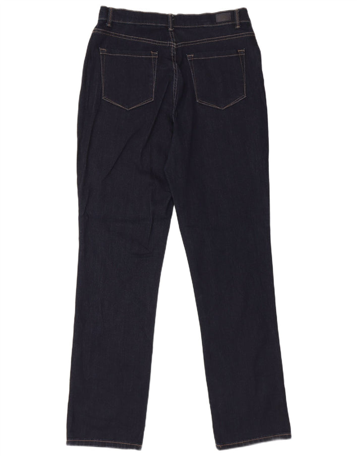 LEE Damen-Jeans mit hoher Taille, gerade, US 10, Größe L, W30, L32, Marineblau