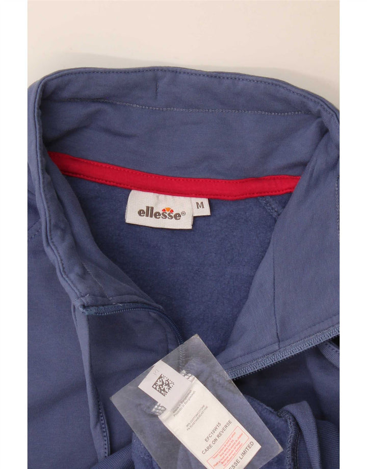 Ellesse Womens Graphic Trainingsanzug Top Jacke UK 14 Medium Marineblau Baumwolle