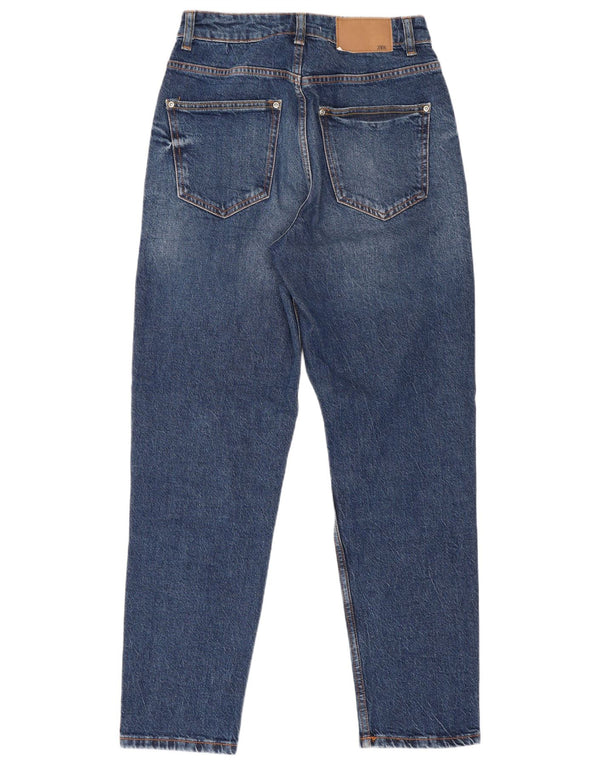 Marks & Spencer Damen High Waist Tapered Jeans EU 36 XS W26 L28 Blau