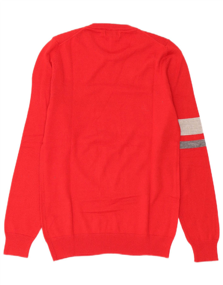 Iceberg Damen-Pullover mit Rundhalsausschnitt, Gr. 10, Größe S, rot, Colourblock-Wolle