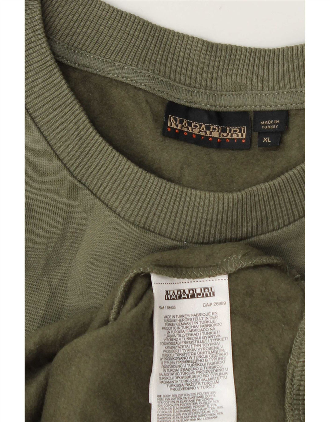 Napapijri Herren Sweatshirt Pullover XL Grün Baumwolle
