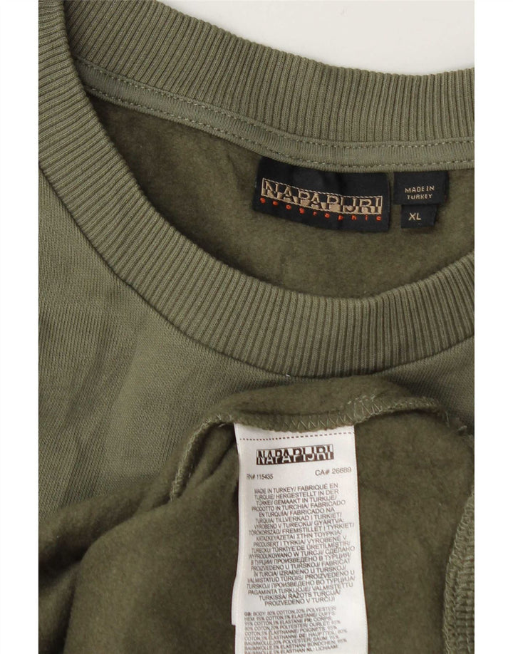 Napapijri Herren Sweatshirt Pullover XL Grün Baumwolle