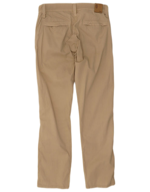Vintage Herren gerade Chinohose W32 L30 Beige Baumwolle