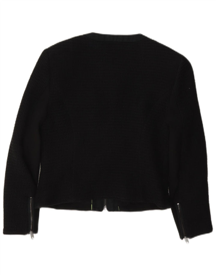 Ted Baker Damen Bolero-Jacke, Größe 1 XS, schwarze Baumwolle
