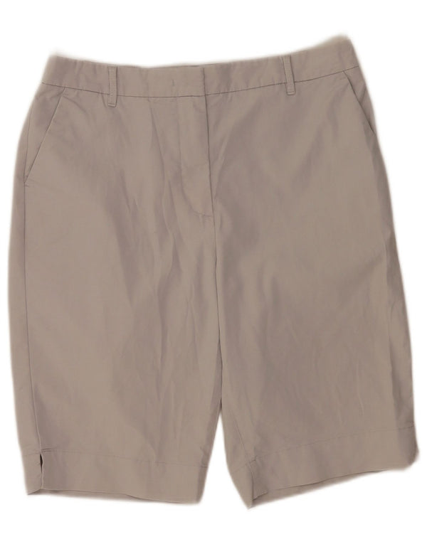 Marks & Spencer Damen Chinoshorts UK 12 Medium W30 Graue Baumwolle