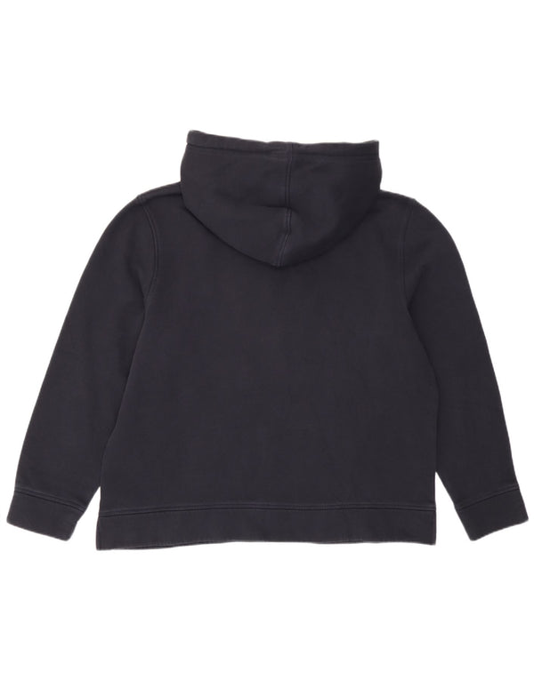 Tommy Hilfiger Damen-Kapuzenpullover mit Grafik, UK 14, mittelmarineblaue Baumwolle