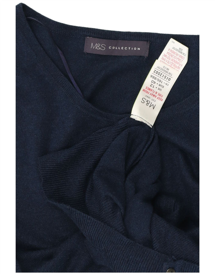 Marks & Spencer Damen-Cardigan-Pullover UK 12 Mittelmarineblaue Viskose