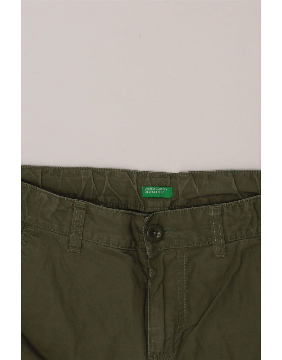 BENETTON Boys Chino Shorts 15-16 Years W28  Khaki Vintage Benetton and Second-Hand Benetton from Messina Hembry 