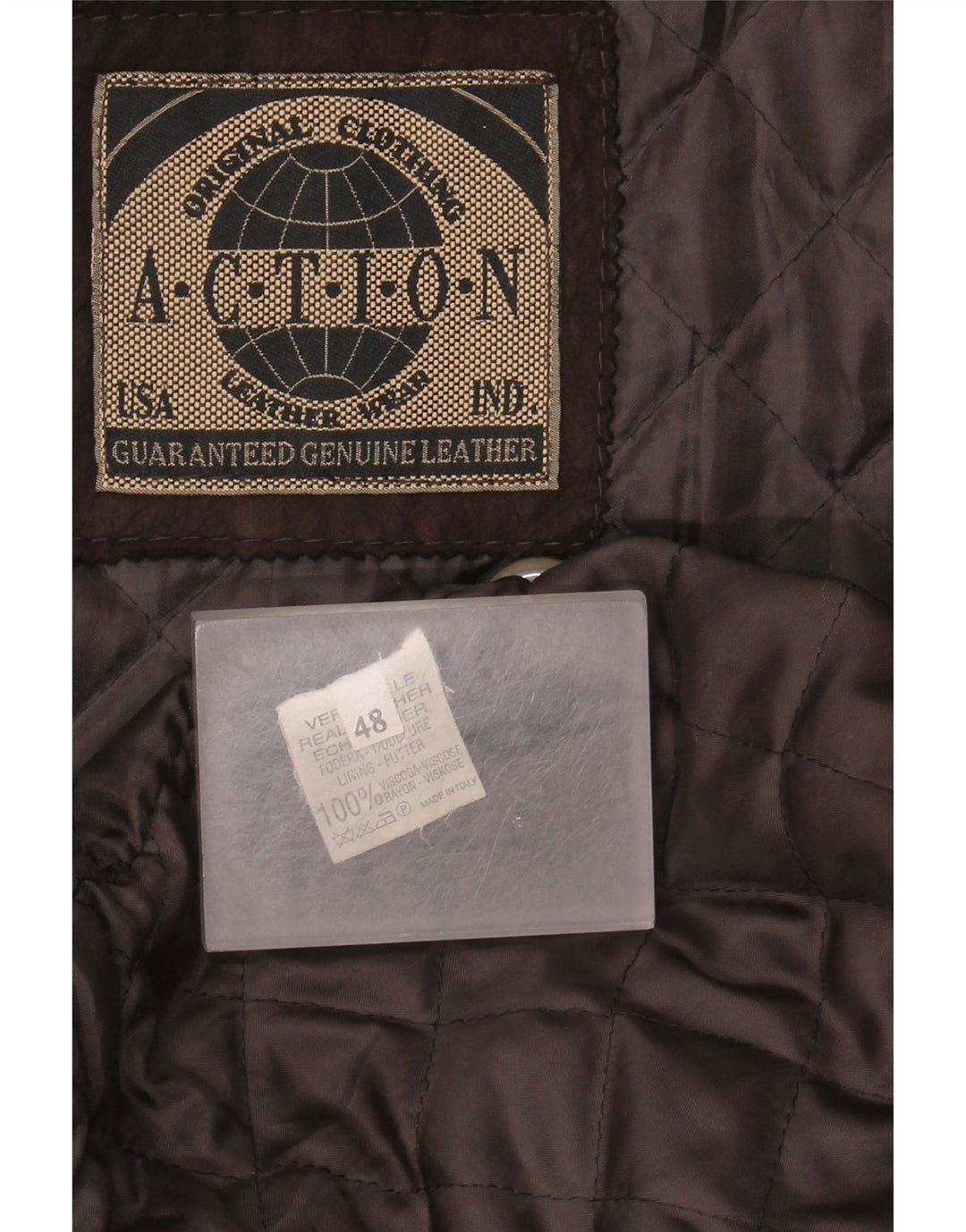 Vintage Herren Lederjacke IT 48 Mittelbraunes Leder