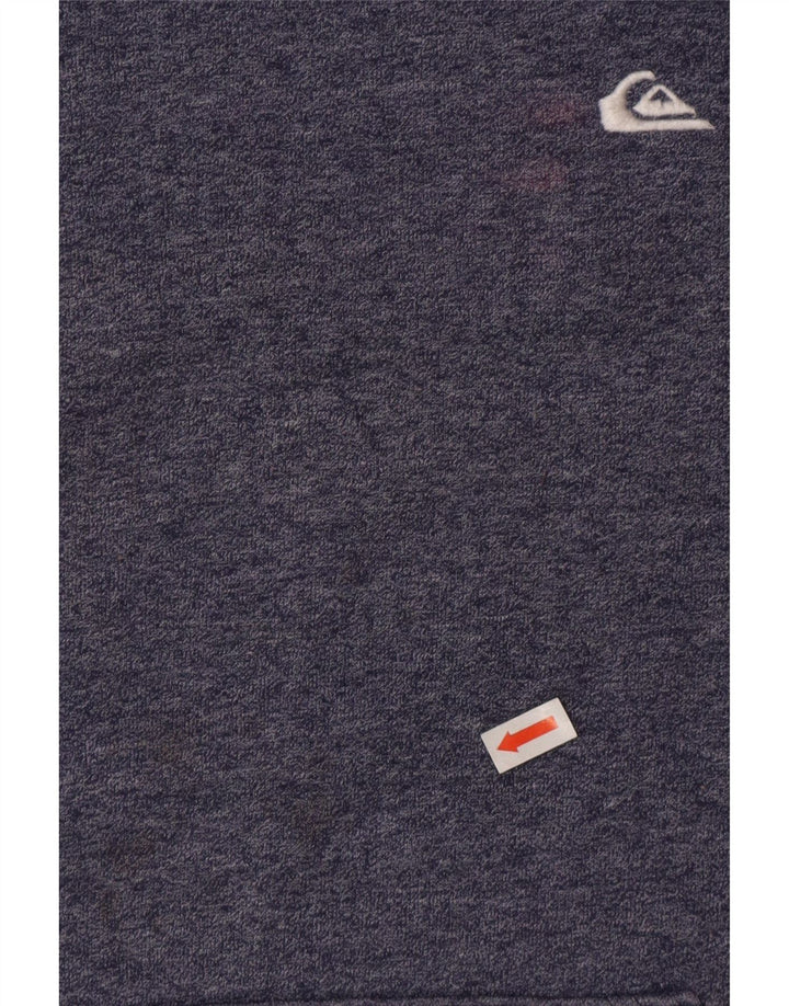 Quiksilver Herren-Kapuzenpullover aus mittelblau gefleckter Baumwolle