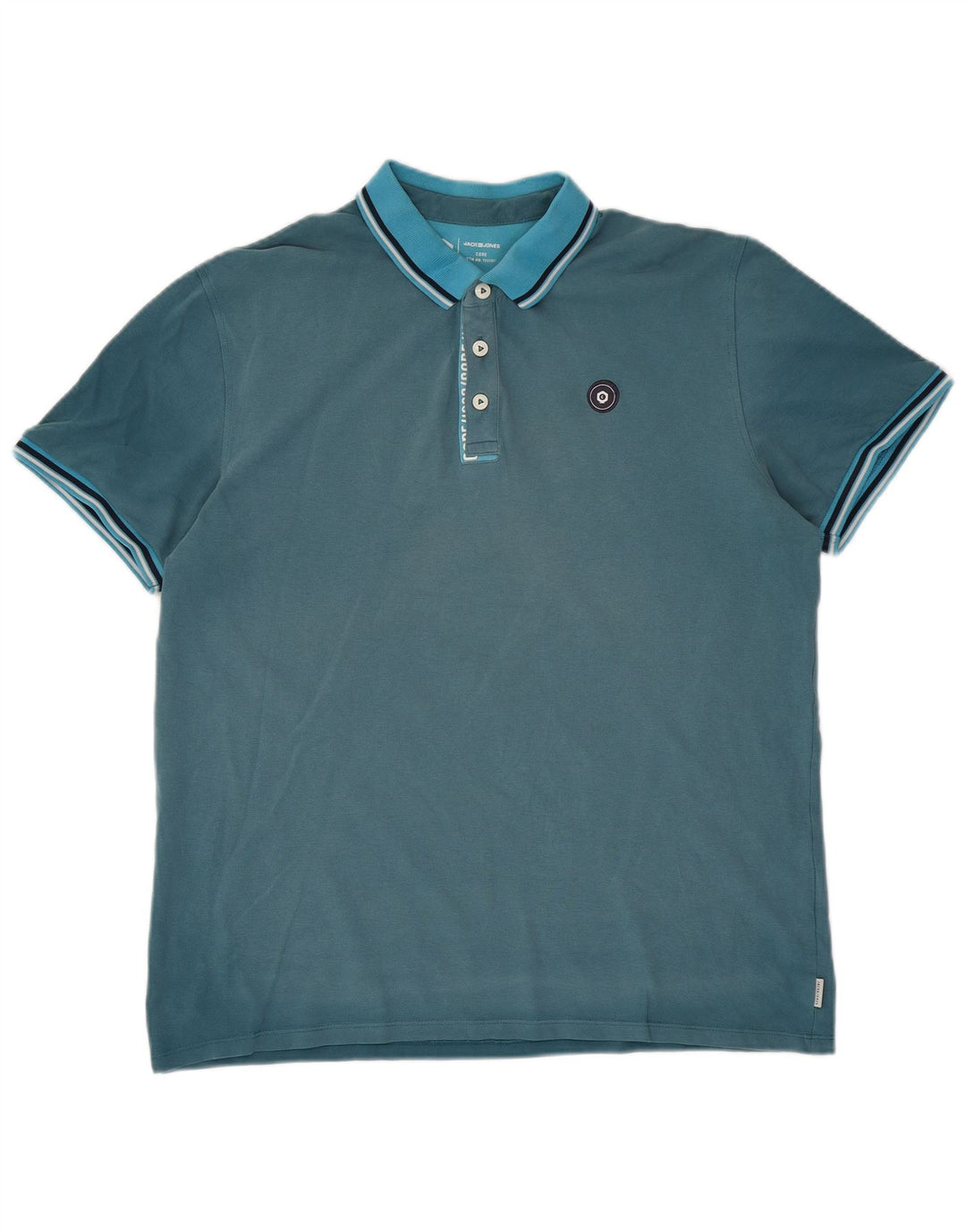 JACK & JONES Herren Poloshirt XL Blau Baumwolle