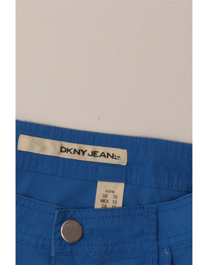 Dkny Womens Casual Shorts US 10 Large W34 Blaue Baumwolle