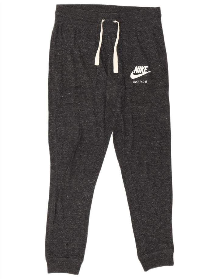 NIKE Damen-Trainingsanzug mit Grafik, Jogginghose, UK 10, Größe S, Grau gefleckt