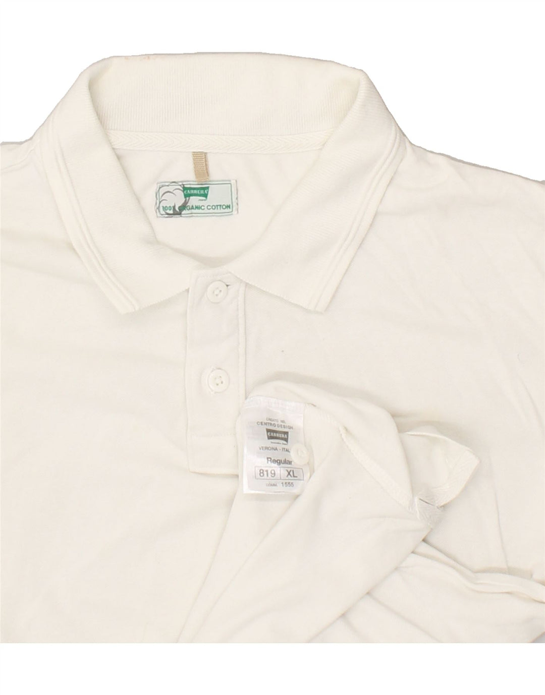 CARRERA Mens Regular Polo Shirt XL White Cotton | Vintage Carrera | Thrift | Second-Hand Carrera | Used Clothing | Messina Hembry 