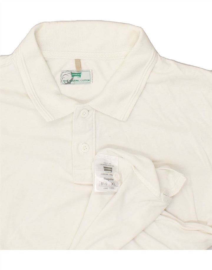 CARRERA Mens Regular Polo Shirt XL White Cotton | Vintage Carrera | Thrift | Second-Hand Carrera | Used Clothing | Messina Hembry 