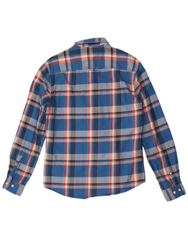 Jack & Jones Mens Flannel Shirt Large Blue Check Cotton