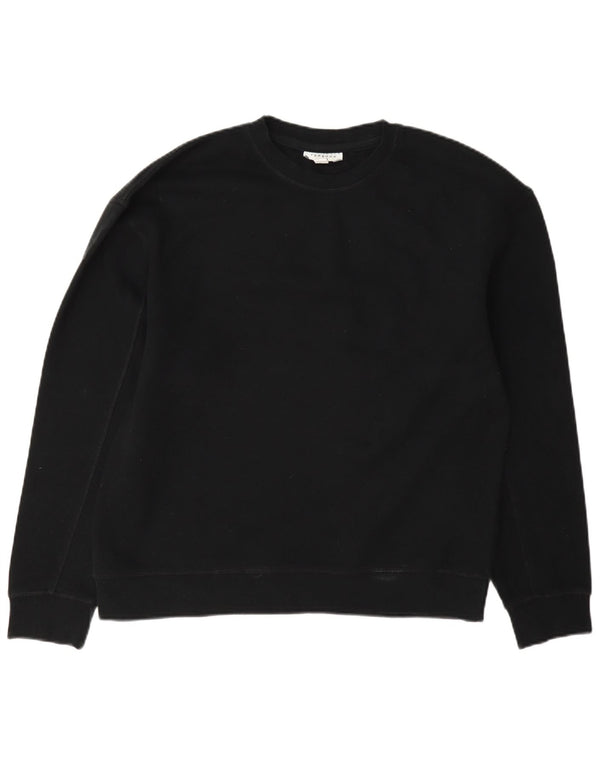 Topshop Damen-Sweatshirt-Pullover in Übergröße, Gr. 10, Größe S, Schwarz, Baumwolle