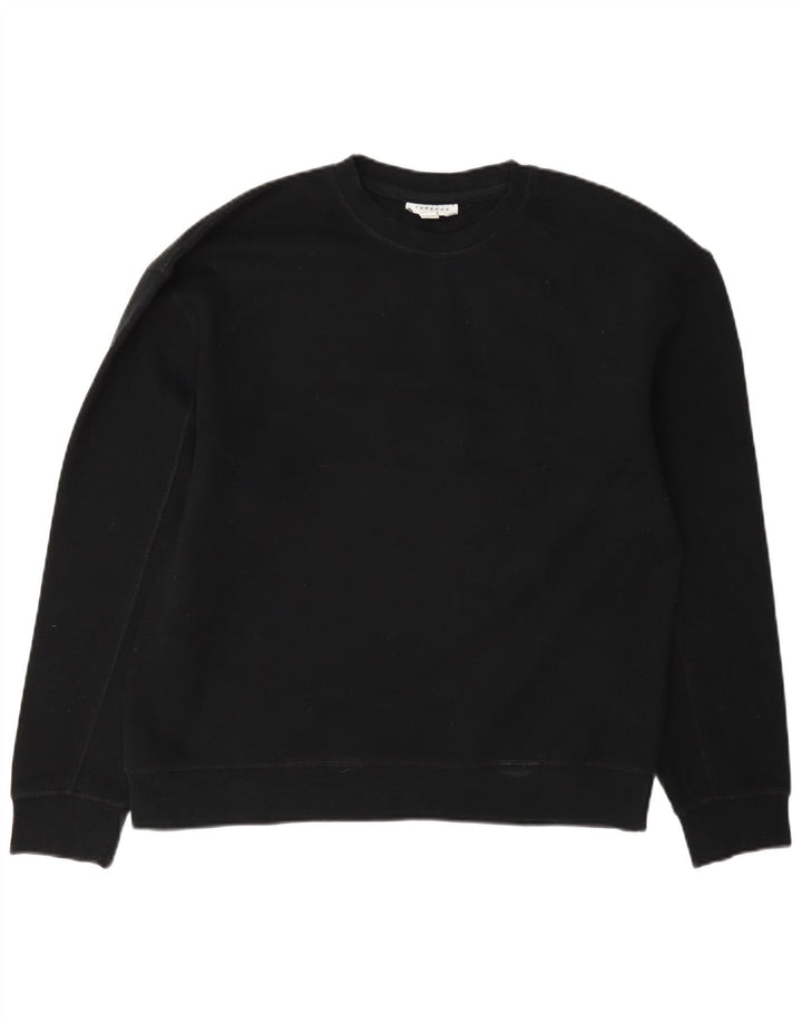 Topshop Damen-Sweatshirt-Pullover in Übergröße, Gr. 10, Größe S, Schwarz, Baumwolle