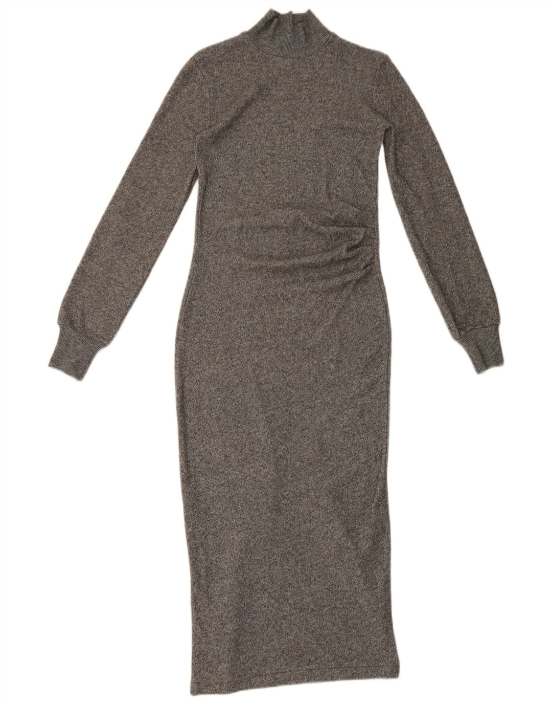 Zara Damen Langarm-Maxikleid UK 8 Small Grau