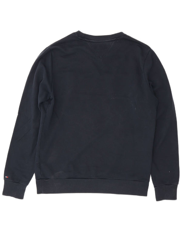 Tommy Hilfiger Herren-Sweatshirt-Pullover, groß, marineblau, Colourblock-Baumwolle