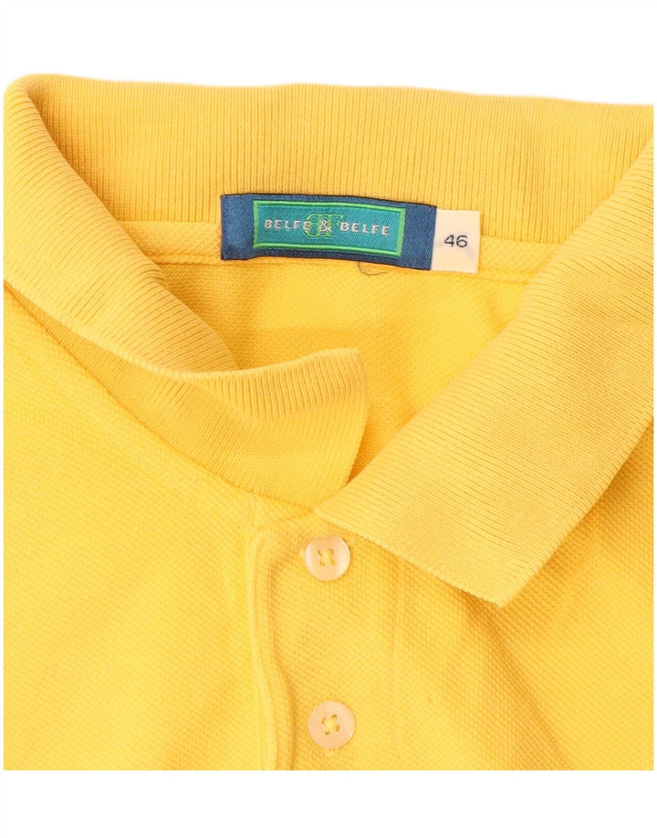 Belfe & Belfe Herren Poloshirt IT 46 Small Gelb Baumwolle