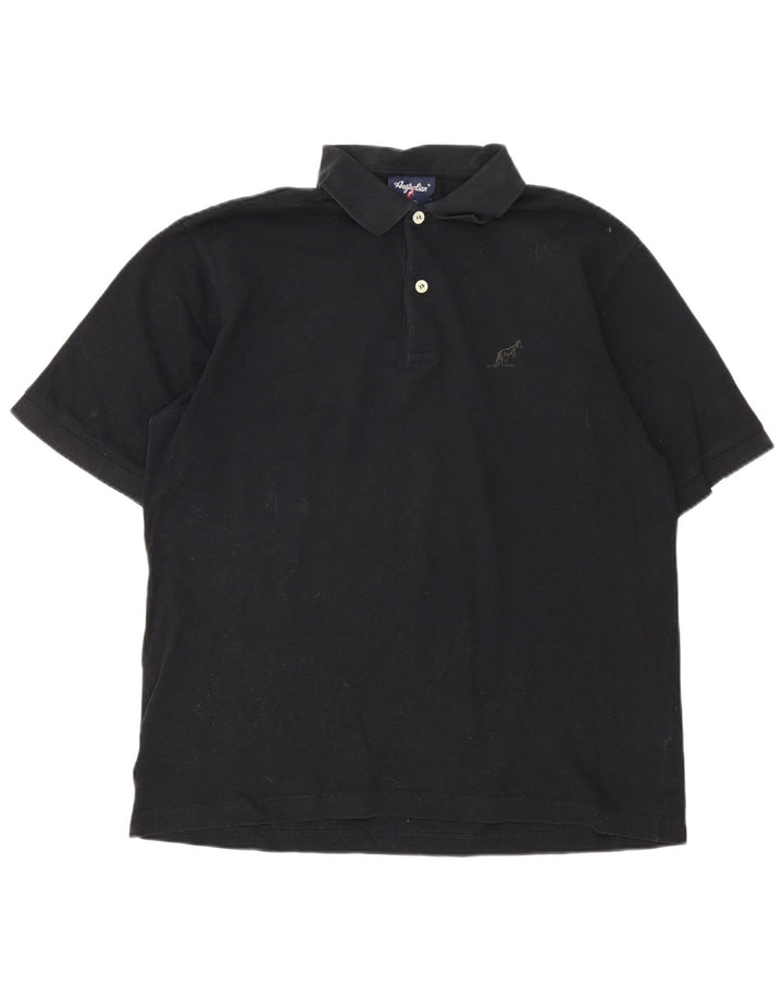 AUSTRALIAN L'ALPINA Herren Poloshirt IT 50 Medium Schwarz