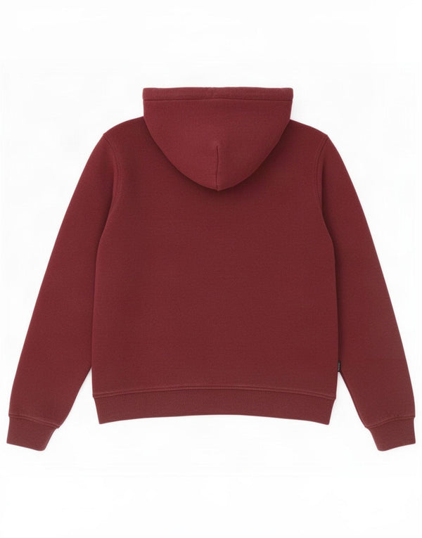 Jack Wills Damen-Kapuzenpullover mit Grafik, UK 12, mittleres Burgunderrot, Baumwolle