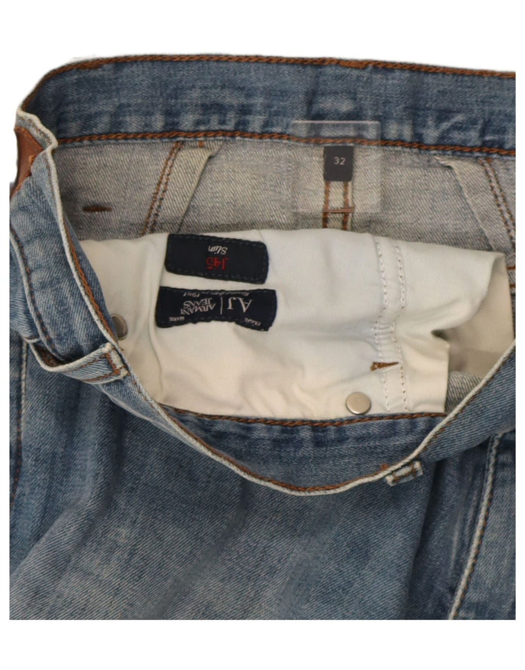 Armani Herren J45 Slim Jeans W32 L31 Blau