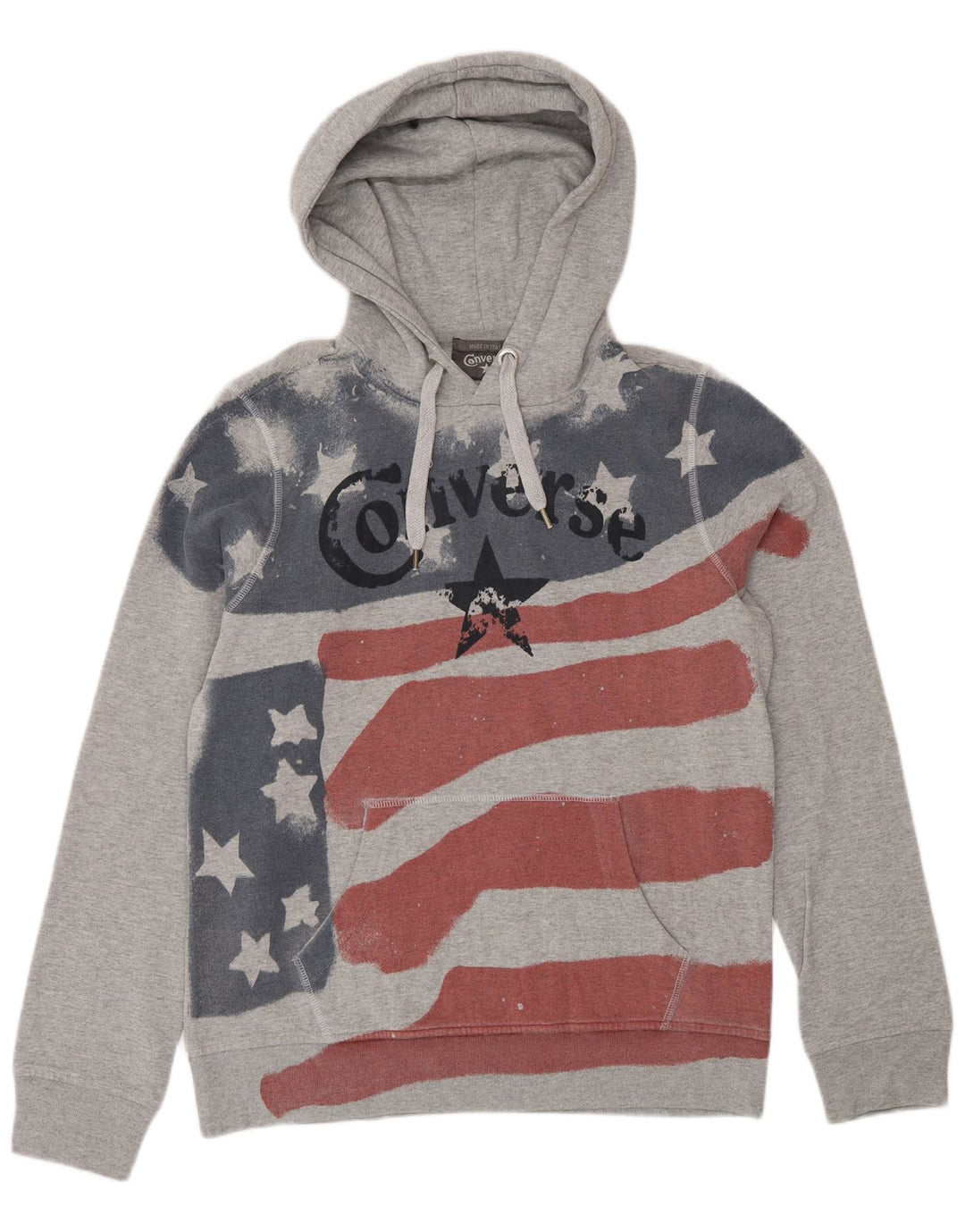Converse Herren Graphic Hoodie Pullover Mittelgrau