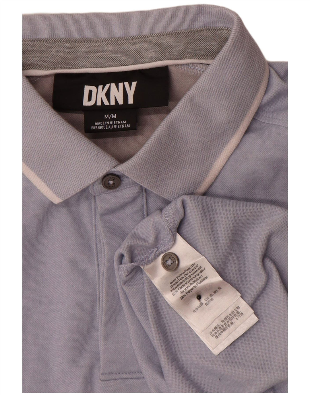 Dkny Herren-Poloshirt aus mittelblauer Baumwolle
