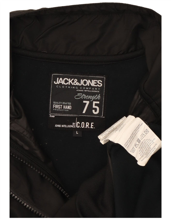 Jack & Jones Herren Bomberjacke UK 40 Large Schwarz Polyester