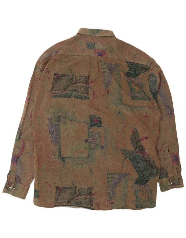 Vintage Herrenhemd Größe 43/44 XL Mehrfarbig geblümt