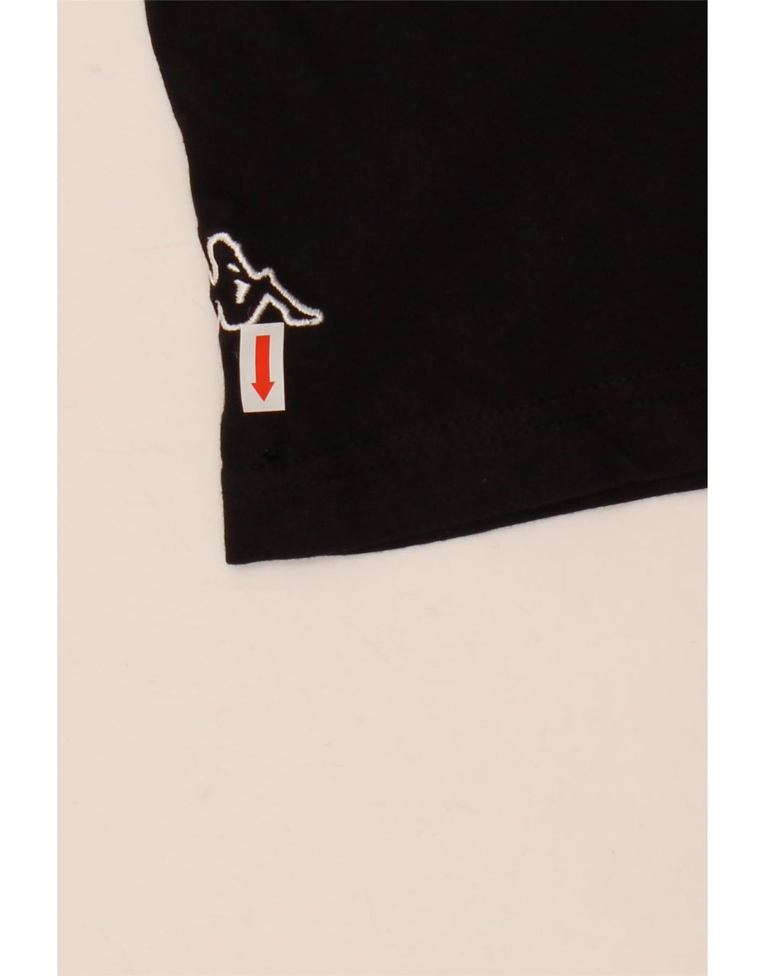 Kappa Herren Grafik-T-Shirt-Oberteil aus mittelschwarzer Baumwolle