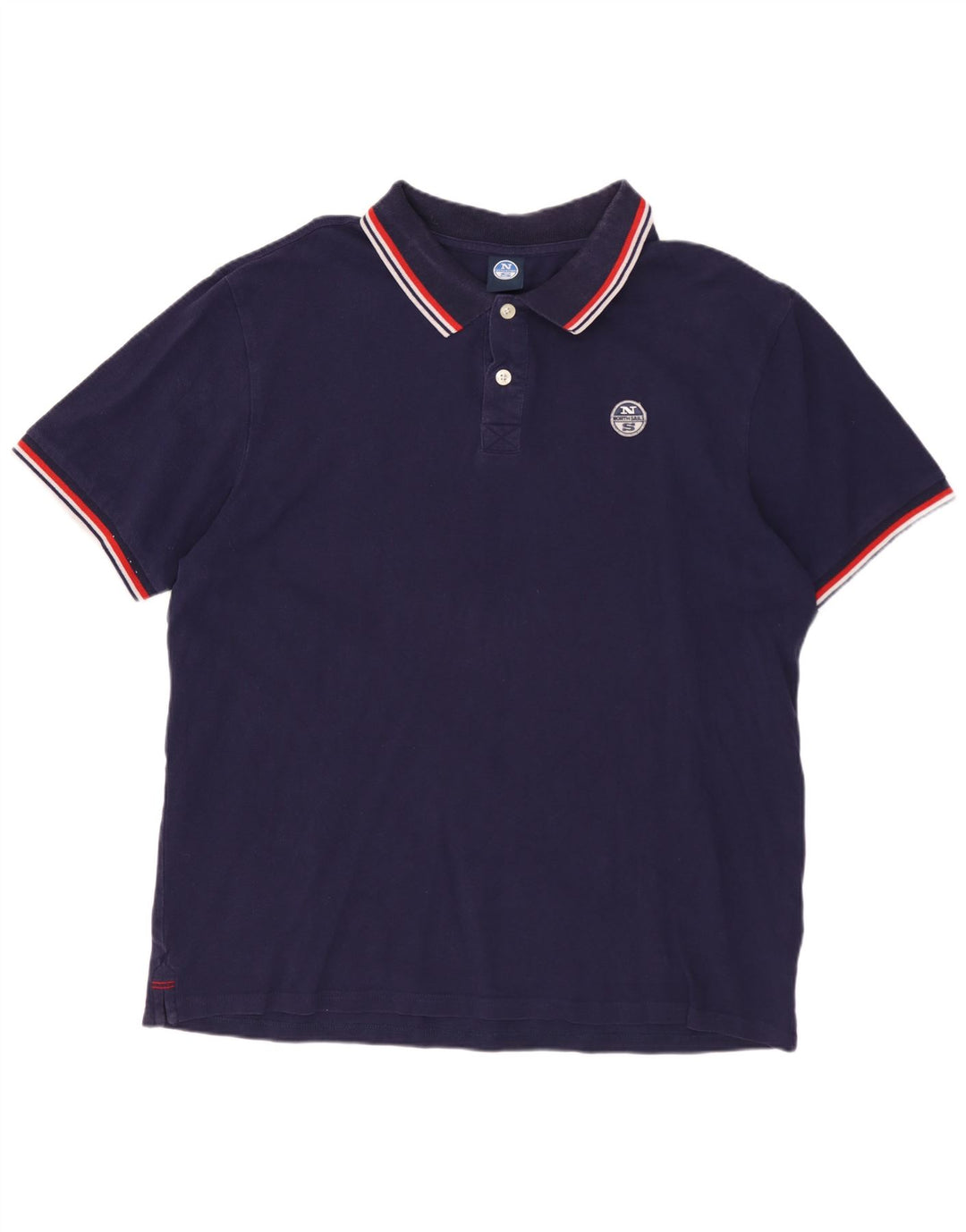 NORTH SAILS Herren Poloshirt XL Marineblau Baumwolle