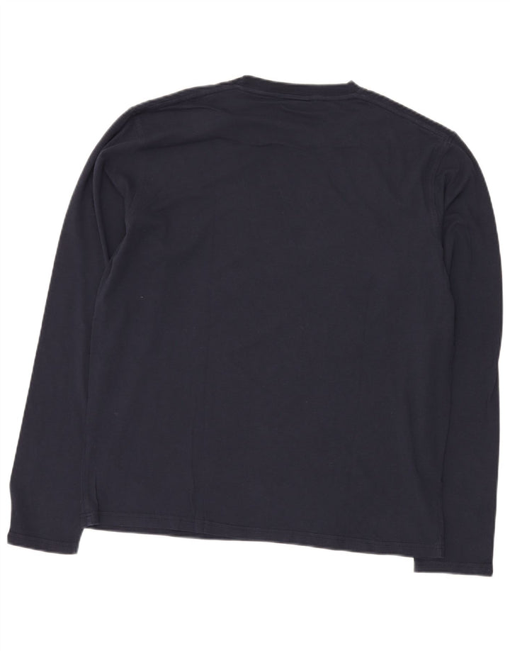 DIESEL Herren Graphic Top Langarm XL Marineblau Baumwolle