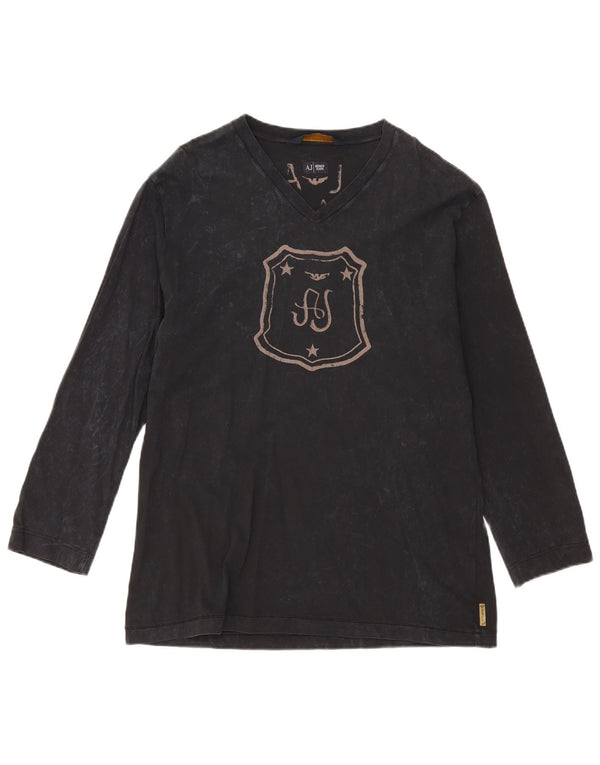 Armani Jeans Jungen Graphic Top Langarm 13-14 Jahre 3XL Marineblau