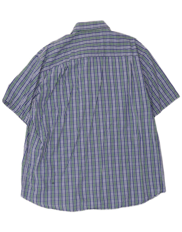 Paul & Shark Herren Yachting Kurzarmhemd Größe 45 17 3/4 XL Blau kariert