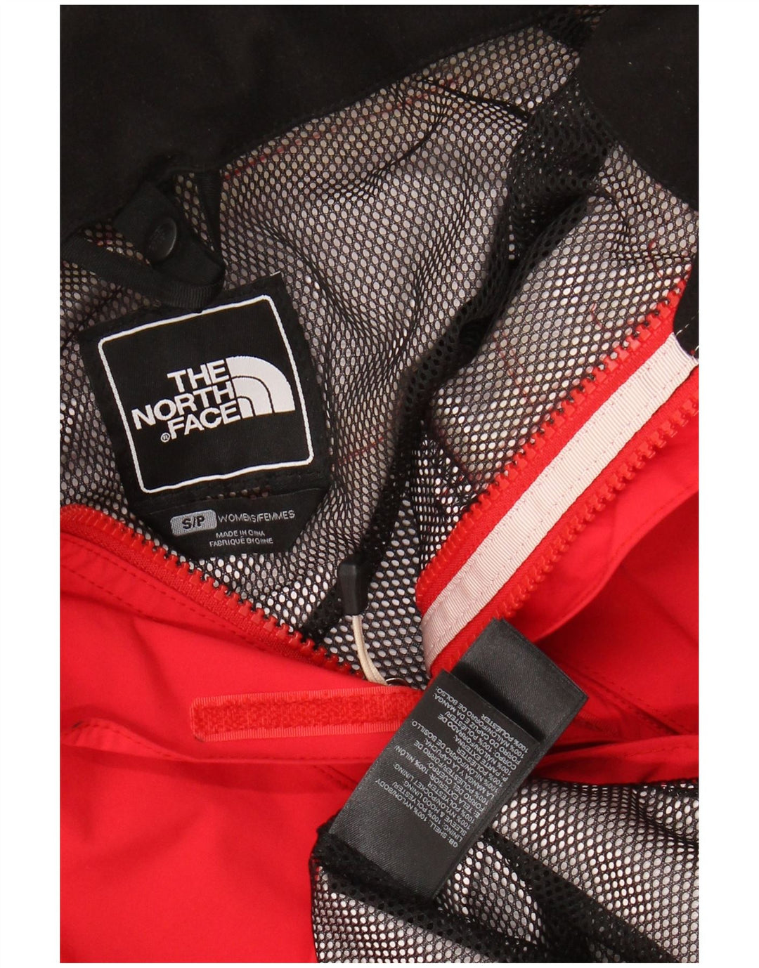 THE NORTH FACE Damen Hyvent Übergroße Regenjacke mit Kapuze UK 36 Small Rot