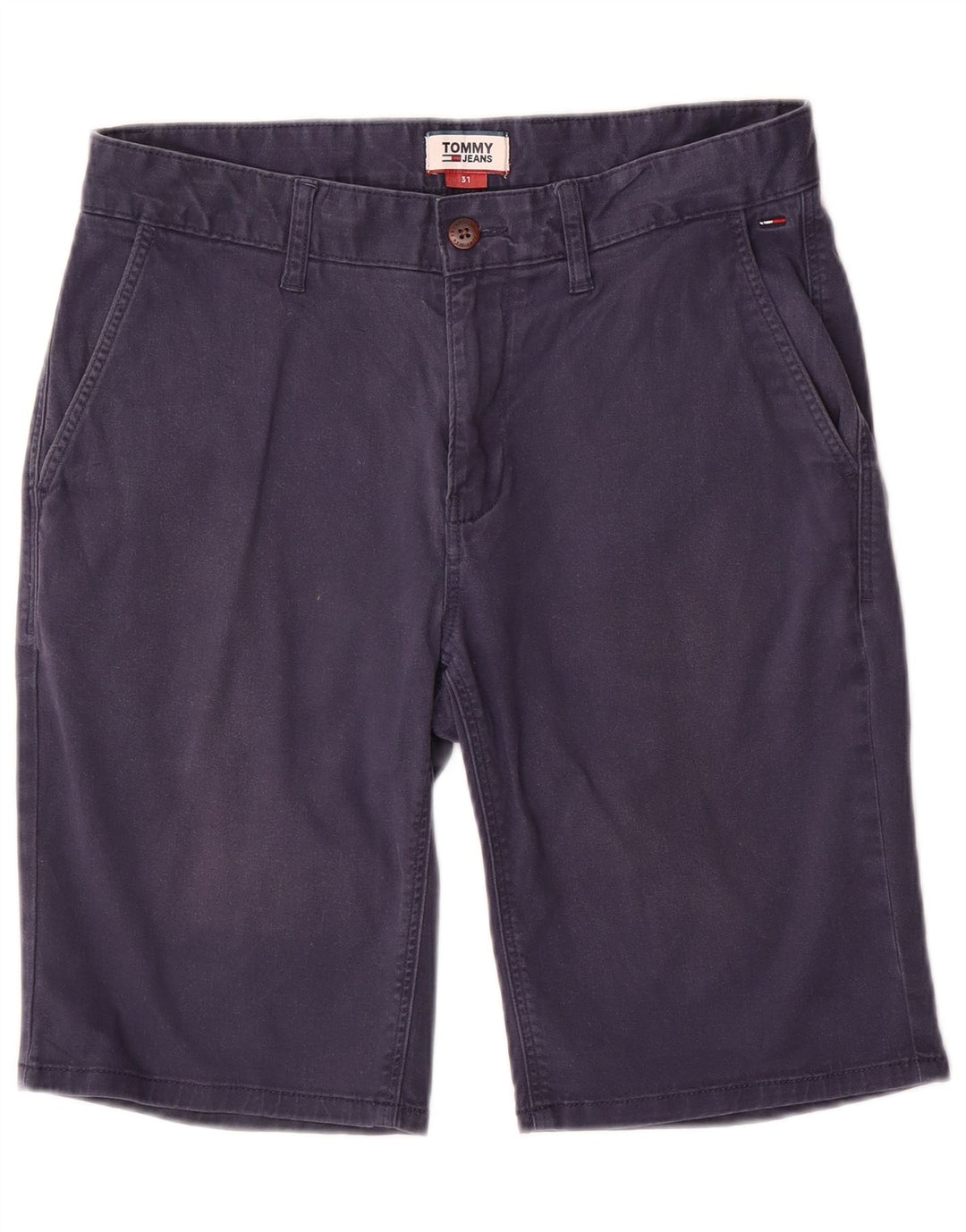 TOMMY HILFIGER Herren Chino Shorts W31 Mittelmarineblaue Baumwolle