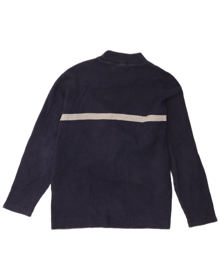 Nautica Herren-Oberteil, langärmelig, mittelgroß, marineblau, Colourblock-Baumwolle